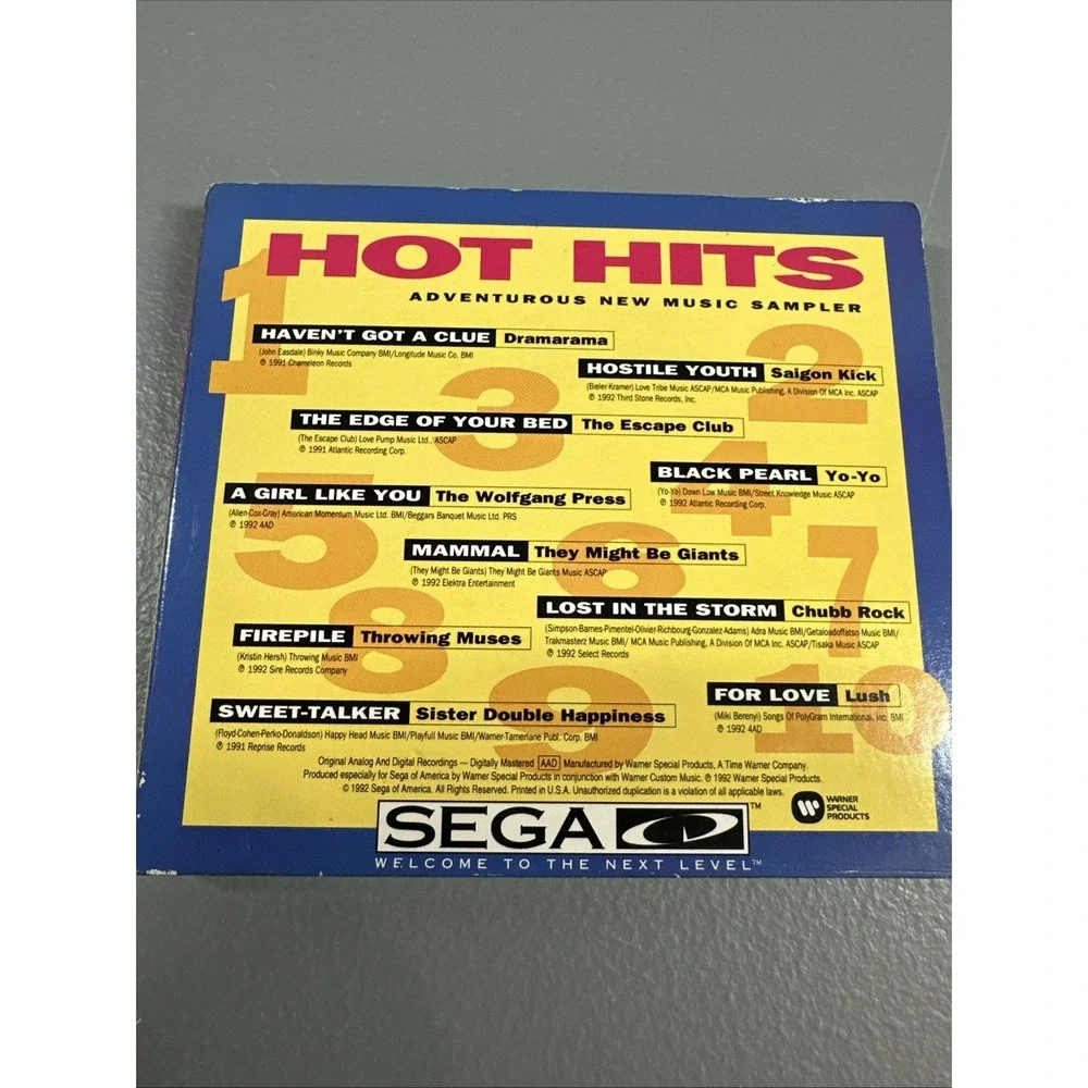 Rock Paintings/ Hot Hits Sega CD Complete In Box CIB Excellent